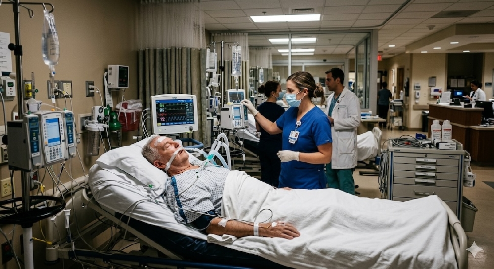 hospital icu ward image created by Google Gemini AI